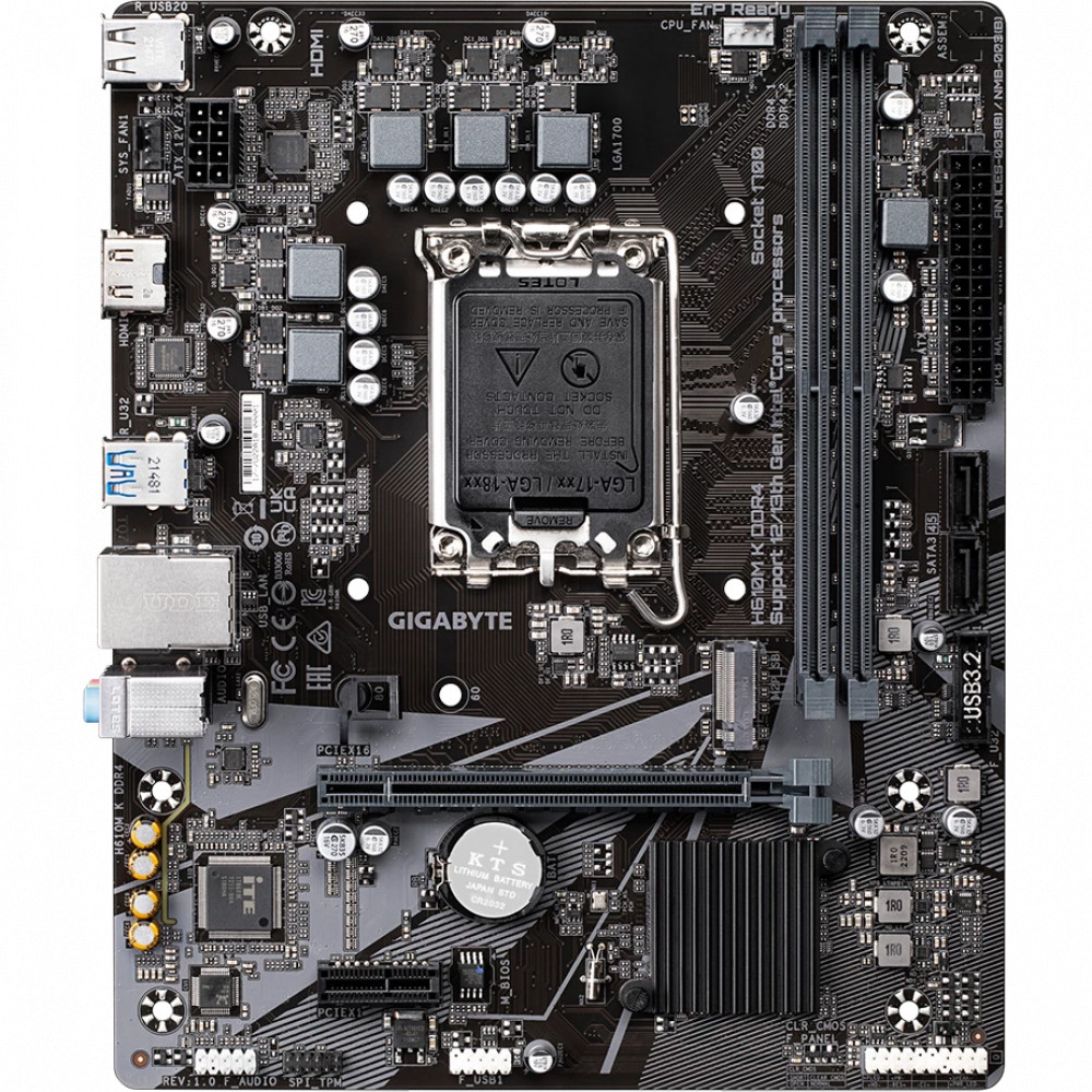 Материнская плата Gigabyte H610M K DDR4 Micro-ATX, LGA 1700 - миниатюра 2