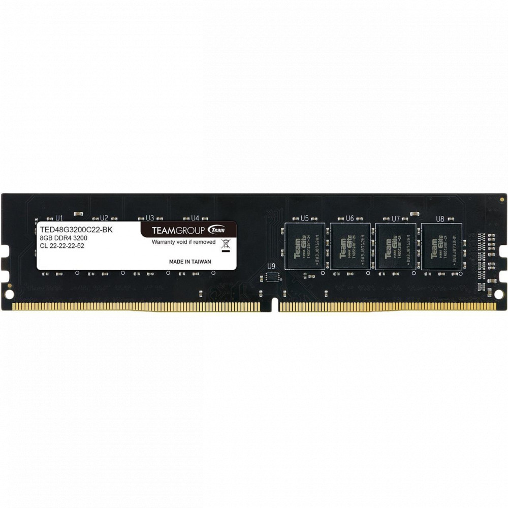 ОЗУ Team Group 8GB TED48G3200C2201/BK/6 DIMM, DDR4, 8 Гб, 3200 МГц — фото товара