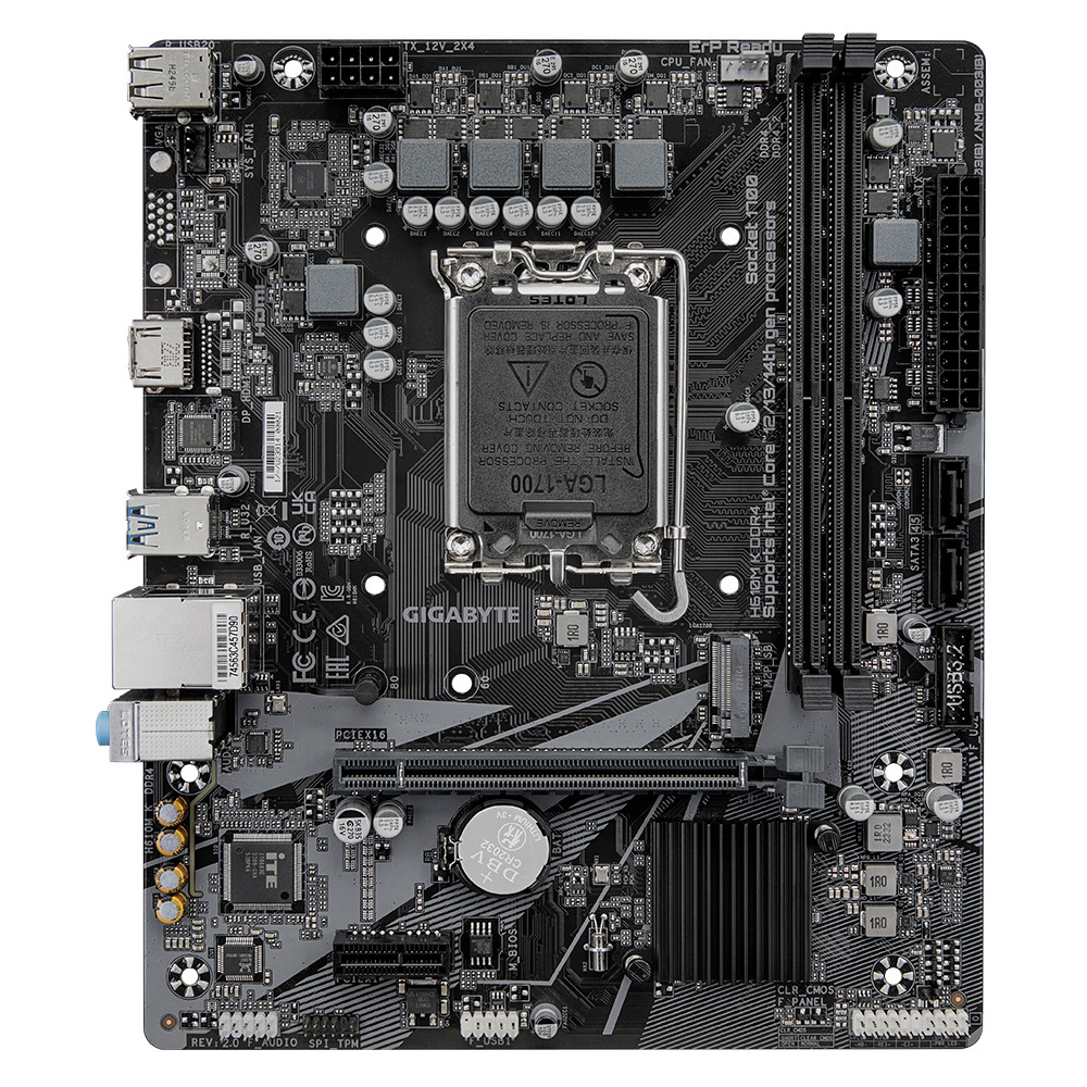 Материнская плата Gigabyte H610M K DDR4 rev. 2.0 Micro-ATX, LGA 1700 - миниатюра 2