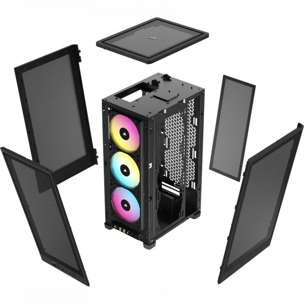 Корпус Corsair iCUE 2000D RGB Airflow Black CC-9011246-WW Mini-Tower - миниатюра 10