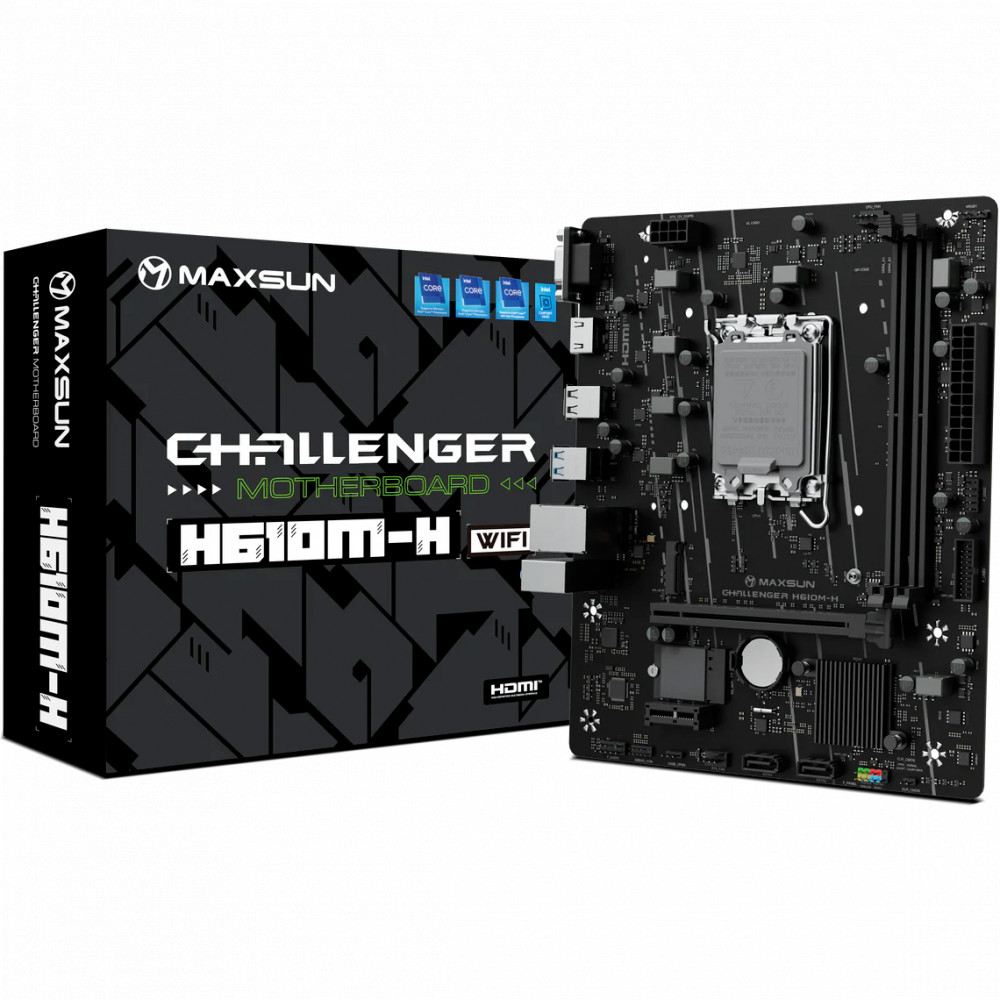 Материнская плата Maxsun Challenger H610M-H WIFI 6940709662359 Micro-ATX, LGA 1700 - миниатюра 6
