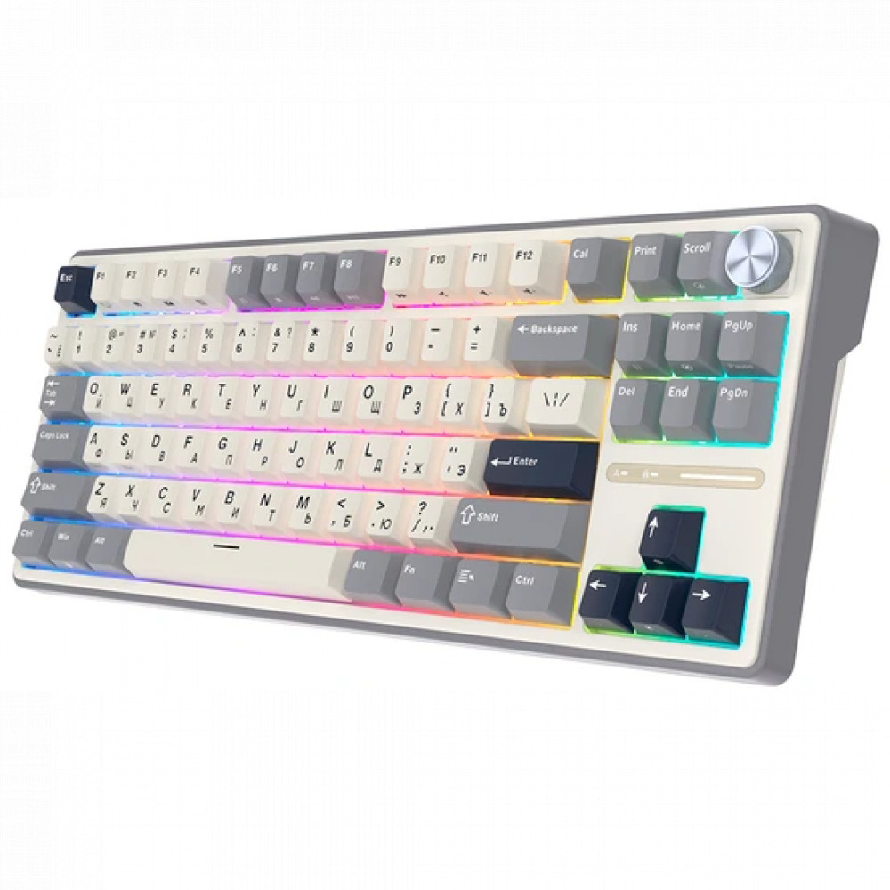 Клавиатура Royal Kludge R87 Pro Half Grey (Brown Switch) 6977576550755 Проводная, USB - миниатюра 3