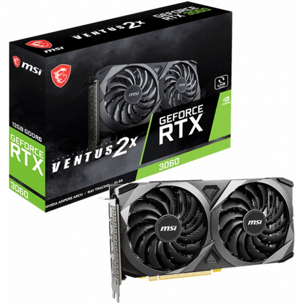 Видеокарта MSI GeForce RTX 3060 VENTUS 2X 12G 12 ГБ — фото товара