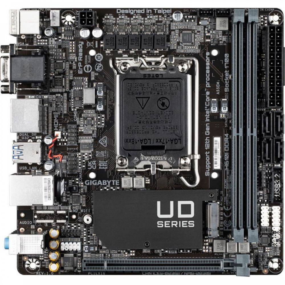 Материнская плата Gigabyte H610I DDR4 Mini-ITX, LGA 1700 — фото товара