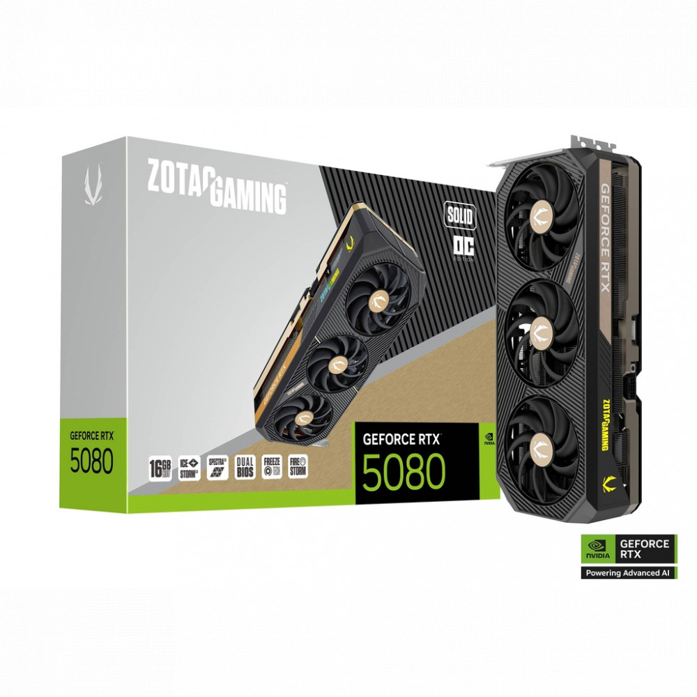 Видеокарта Zotac GeForce RTX 5080 16Gb SOLID CORE OC ZT-B50800J2-10P 16 ГБ - миниатюра 5