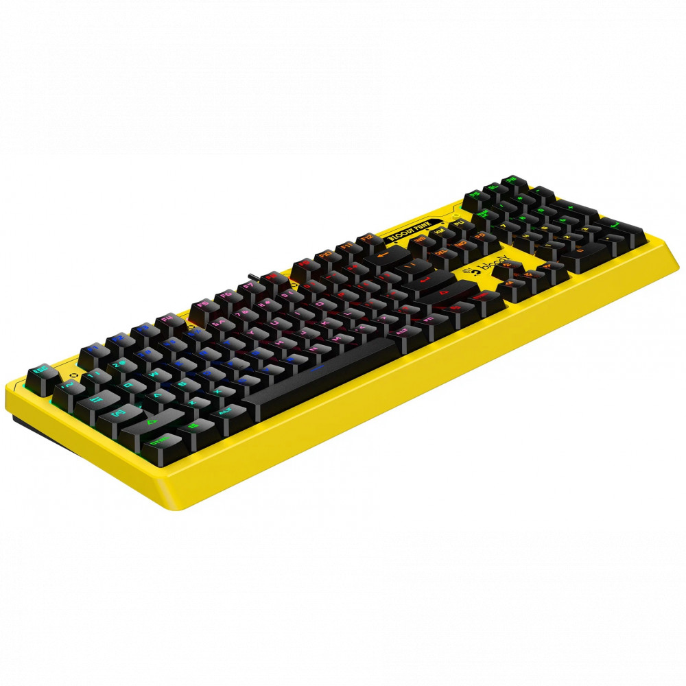 Клавиатура A4Tech B810RC YELLOW RGB Проводная, USB - миниатюра 6