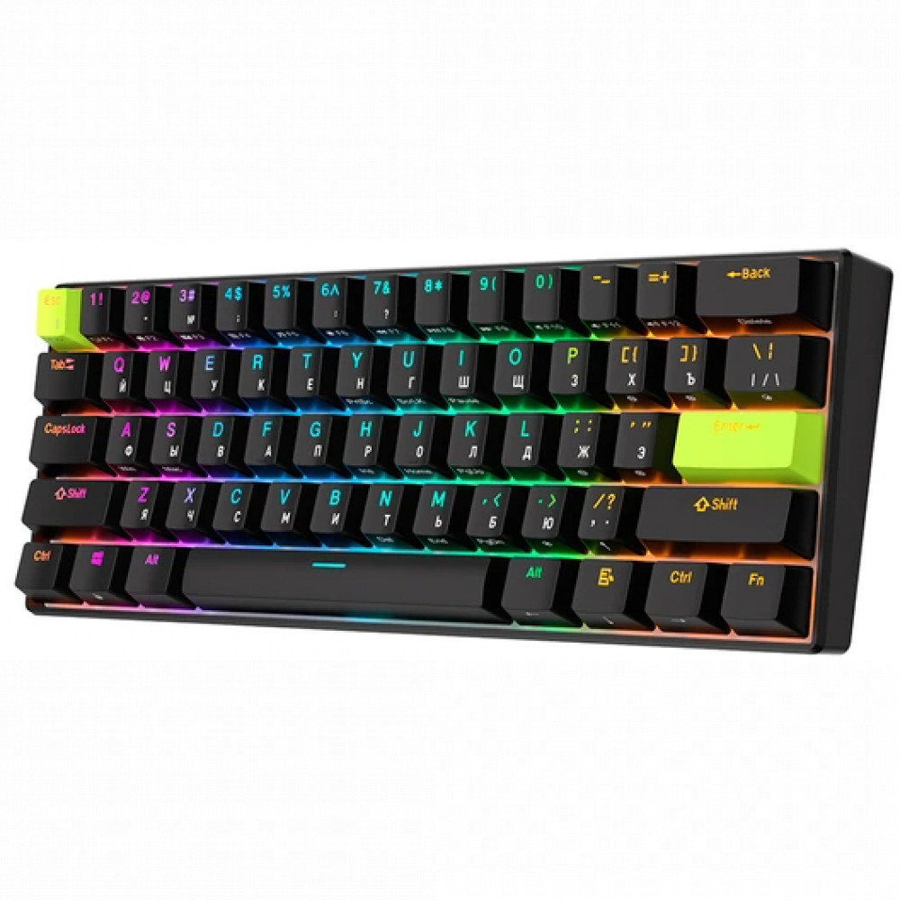 Клавиатура Royal Kludge C61 Black Green (Mint Switch) 6935280827976 Проводная, USB - миниатюра 4