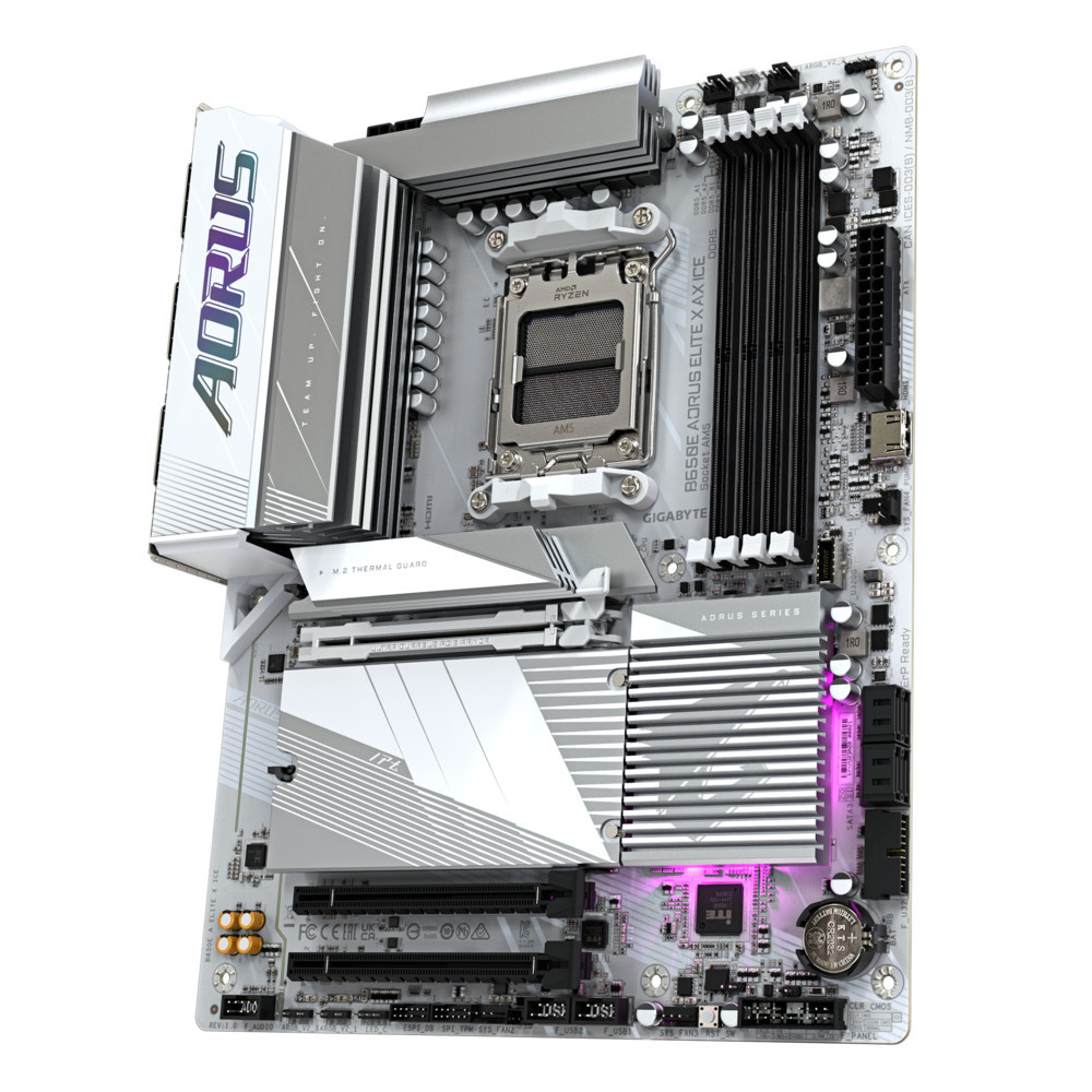 Материнская плата Gigabyte B650E AORUS ELITE X AX ICE ATX, AMD AM5 - миниатюра 3