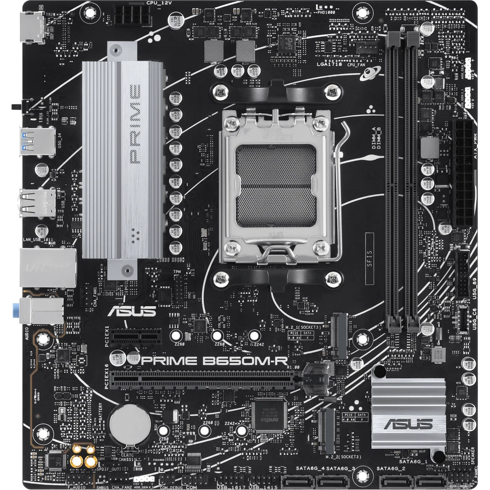 Материнская плата Asus ASUS PRIME B650M-R 90MB1H30-M0EAY0 Micro-ATX, AMD AM5 — фото товара