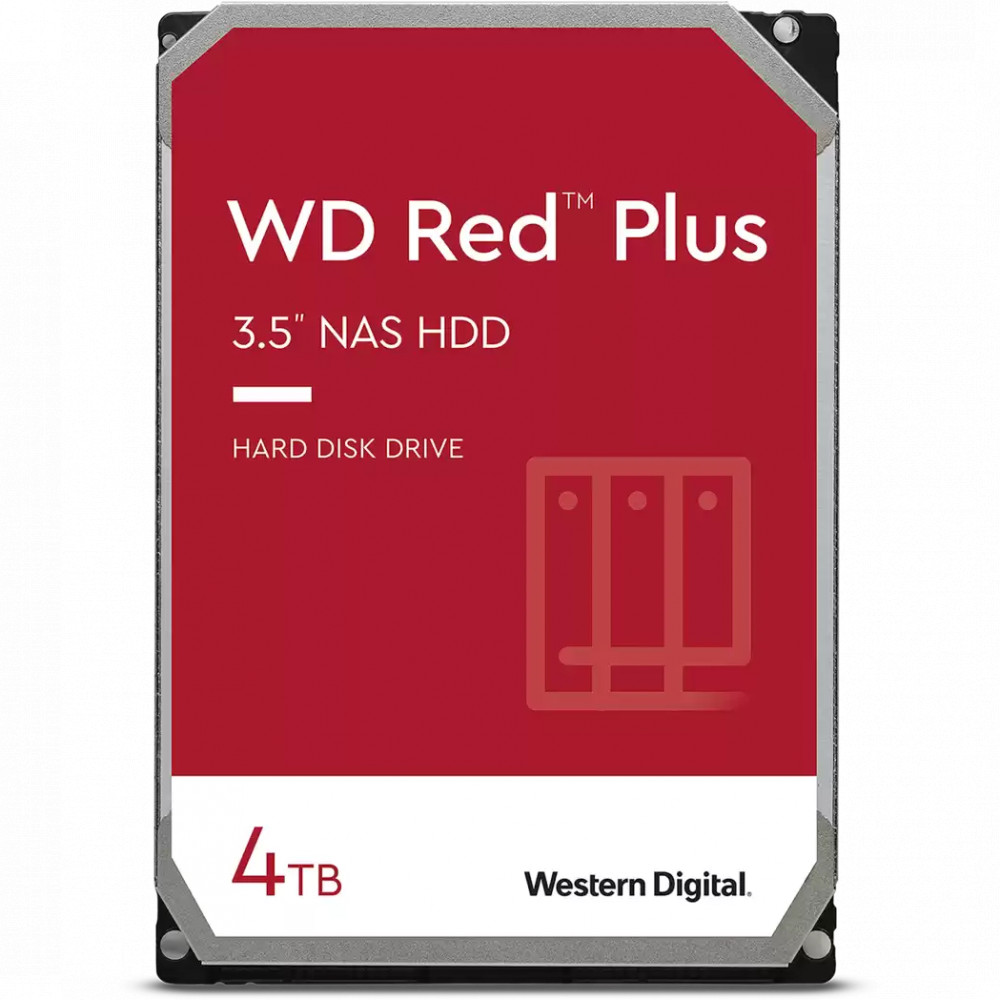 Жесткий диск Western Digital Red Plus (WD40EFPX) HDD (классические), 4 ТБ, 3.5 дюйма, SATA — фото товара