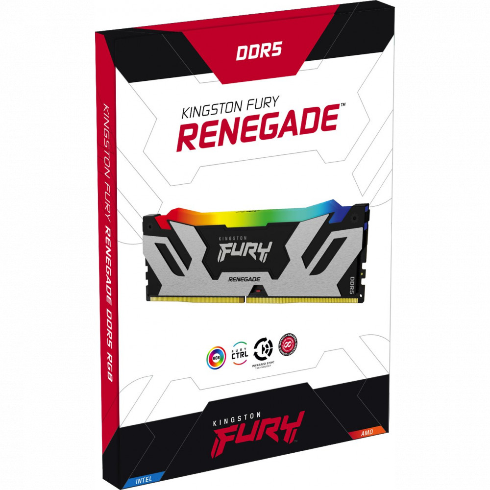 ОЗУ Kingston Fury Renegade Silver RGB KF560C32RSA-48 DIMM, DDR5, 48 Гб, 6000 МГц - миниатюра 3