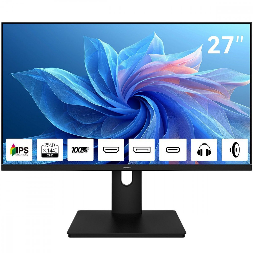 Монитор Aiwa MQ271A 27 ", IPS, Quad HD 2560x1440 (16:9), 100 Гц — фото товара