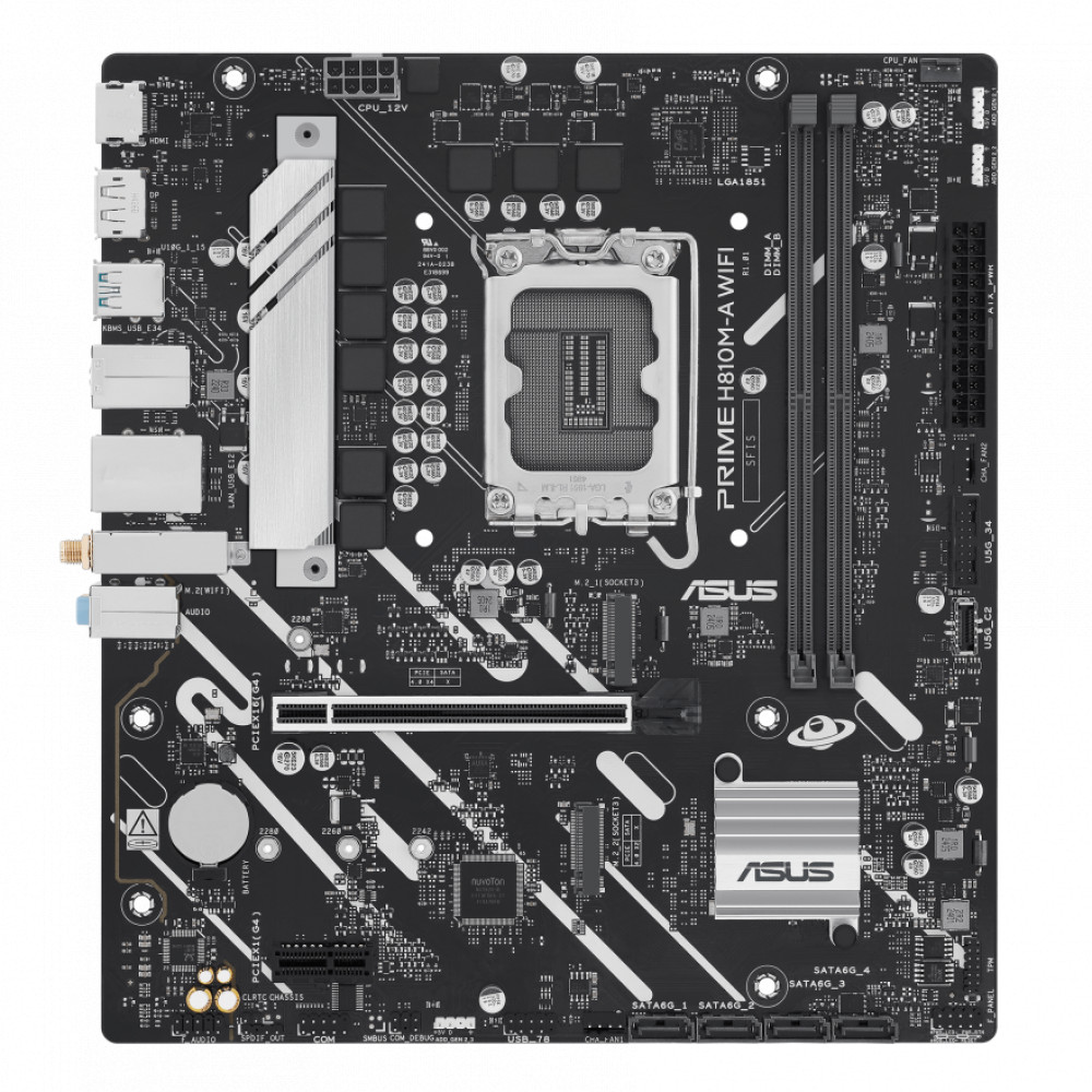 Материнская плата Asus PRIME H810M-A WIFI 90MB1KJ0-M0EAY0 Micro-ATX, LGA 1851 — фото товара