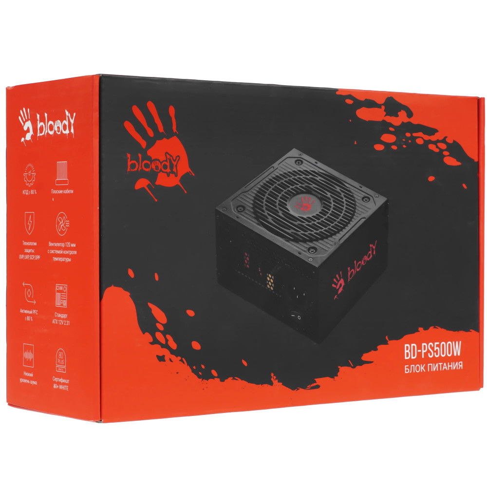 Блок питания Bloody BD-PS500W Black 500 Вт - миниатюра 5