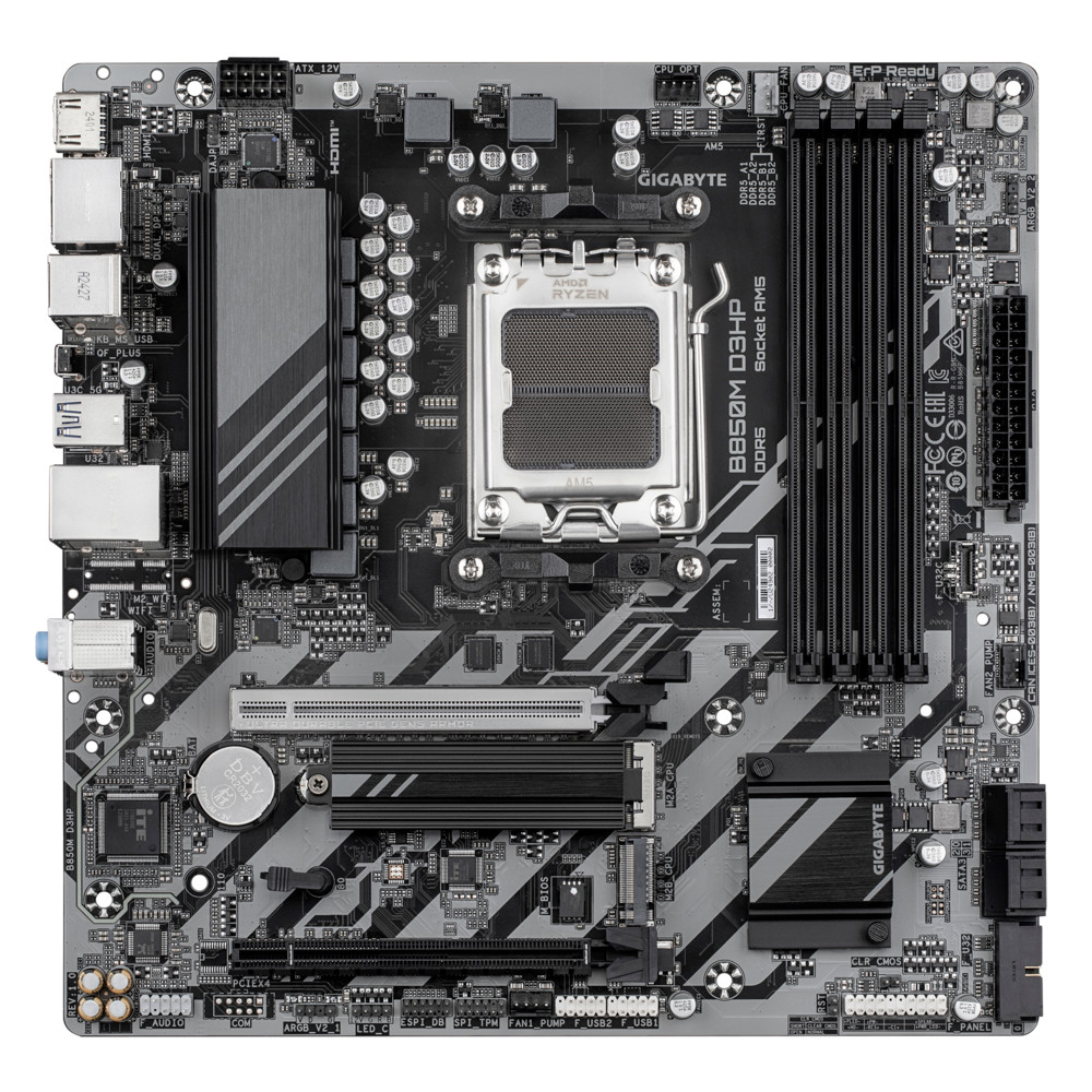Материнская плата Gigabyte B850M D3HP, RTL Micro-ATX, AMD AM5 — фото товара