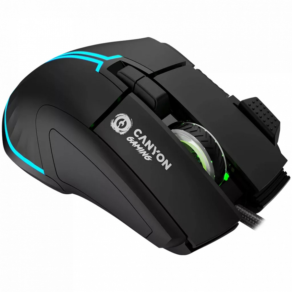 Мышь Canyon Fortnax GM-636 RGB 9buttons Wired Black CND-SGM636B Игровые, Проводная - миниатюра 3
