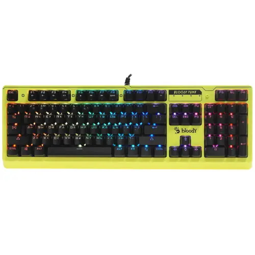 Клавиатура A4Tech Bloody B810RC B810RC ( PUNK YELLOW ) Проводная, USB — фото товара