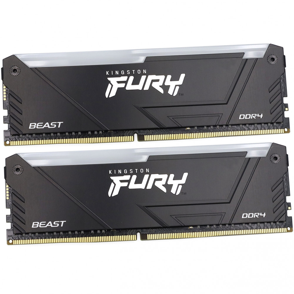 ОЗУ Kingston Fury Beast RGB KF436C18BB2AK2/32 DIMM, DDR4, 32 Гб (2 х 16 Гб), 3600 МГц - миниатюра 3