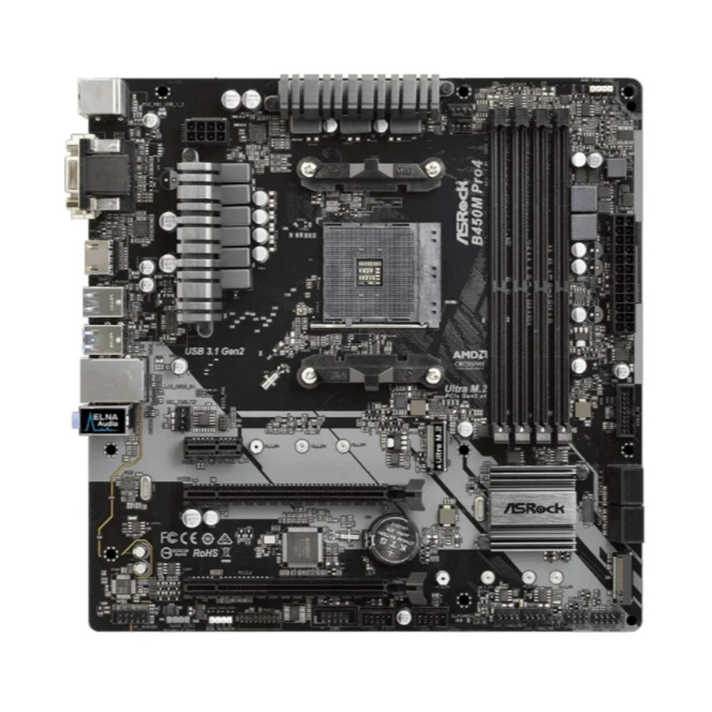 Материнская плата ASRock B450M PRO4 Micro-ATX, AMD AM4 - миниатюра 7
