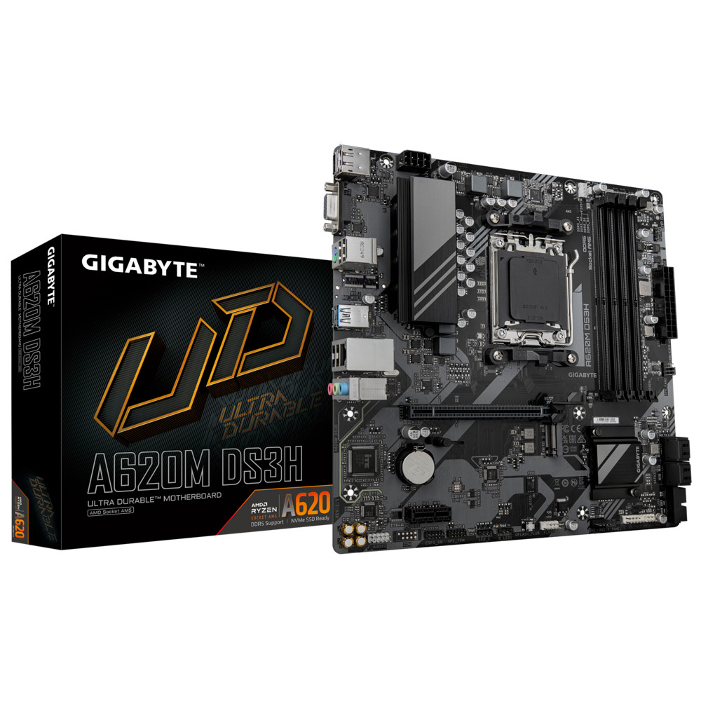 Материнская плата Gigabyte AMD A620 SAM5 MATX A620M DS3H 1.1 Micro-ATX, AMD AM5 - миниатюра 5