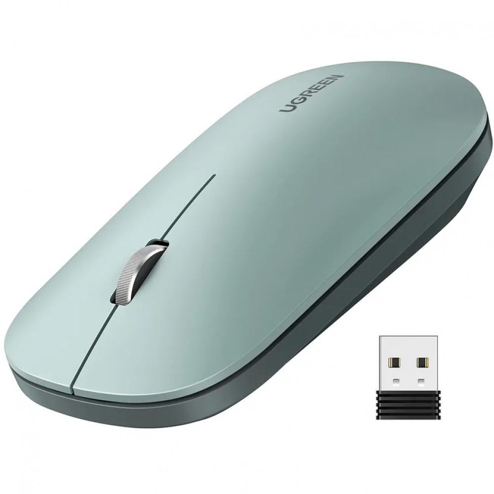 Мышь UGREEN MU001 Wireless Mouse Green 90374 Бюджетные, Беспроводная - миниатюра 2