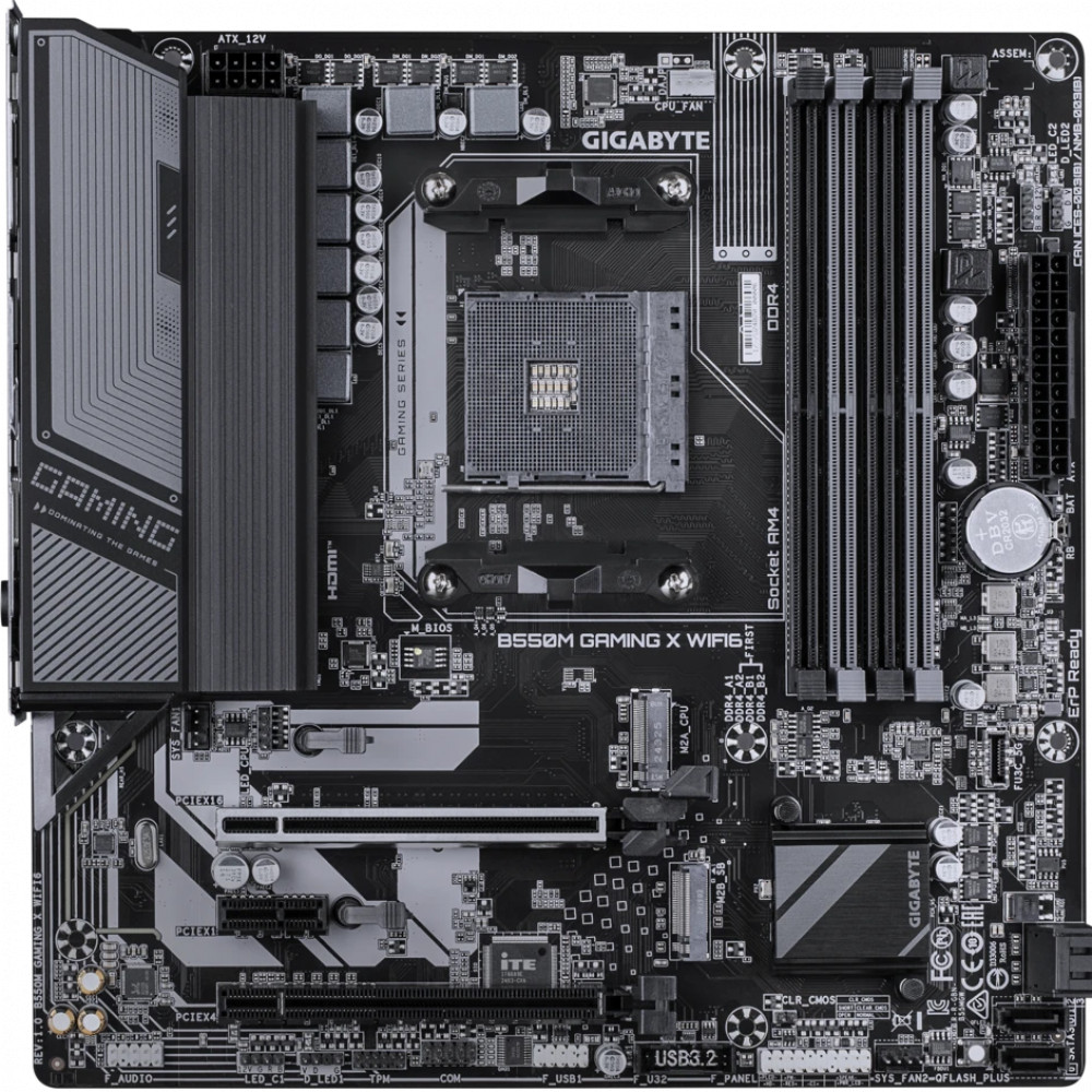 Материнская плата Gigabyte B550M GAMING X WIFI6 Micro-ATX, AMD AM4 — фото товара