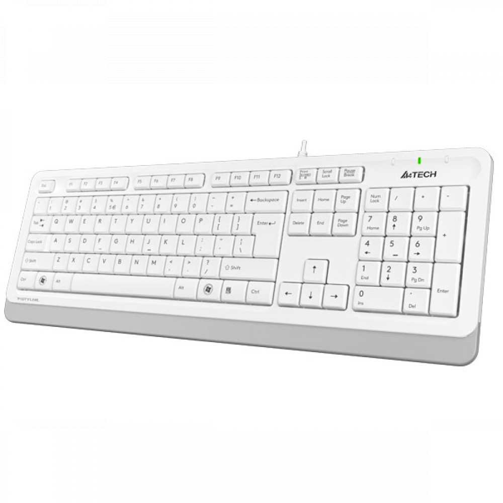 Клавиатура A4Tech Клавиатура Fstyler FK10 FK10 WHITE Проводная, USB - миниатюра 4