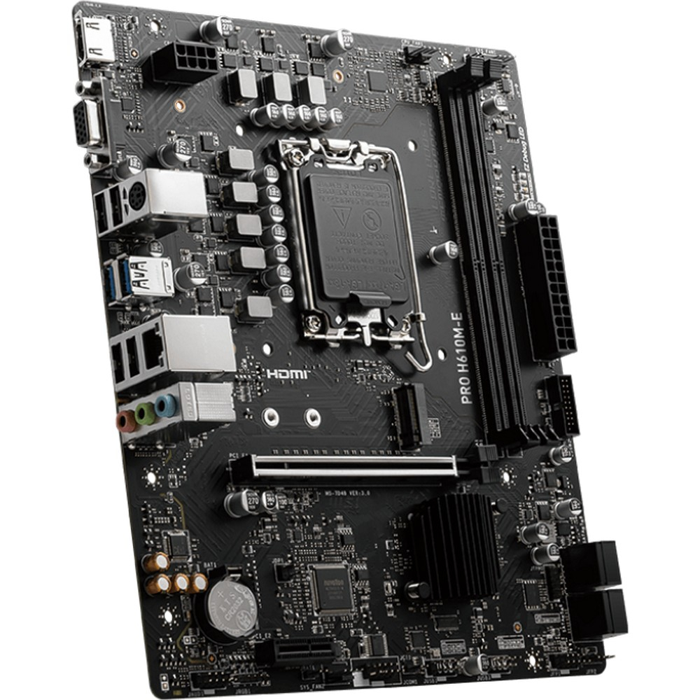 Материнская плата MSI PRO H610M-E Micro-ATX, LGA 1700 — фото товара