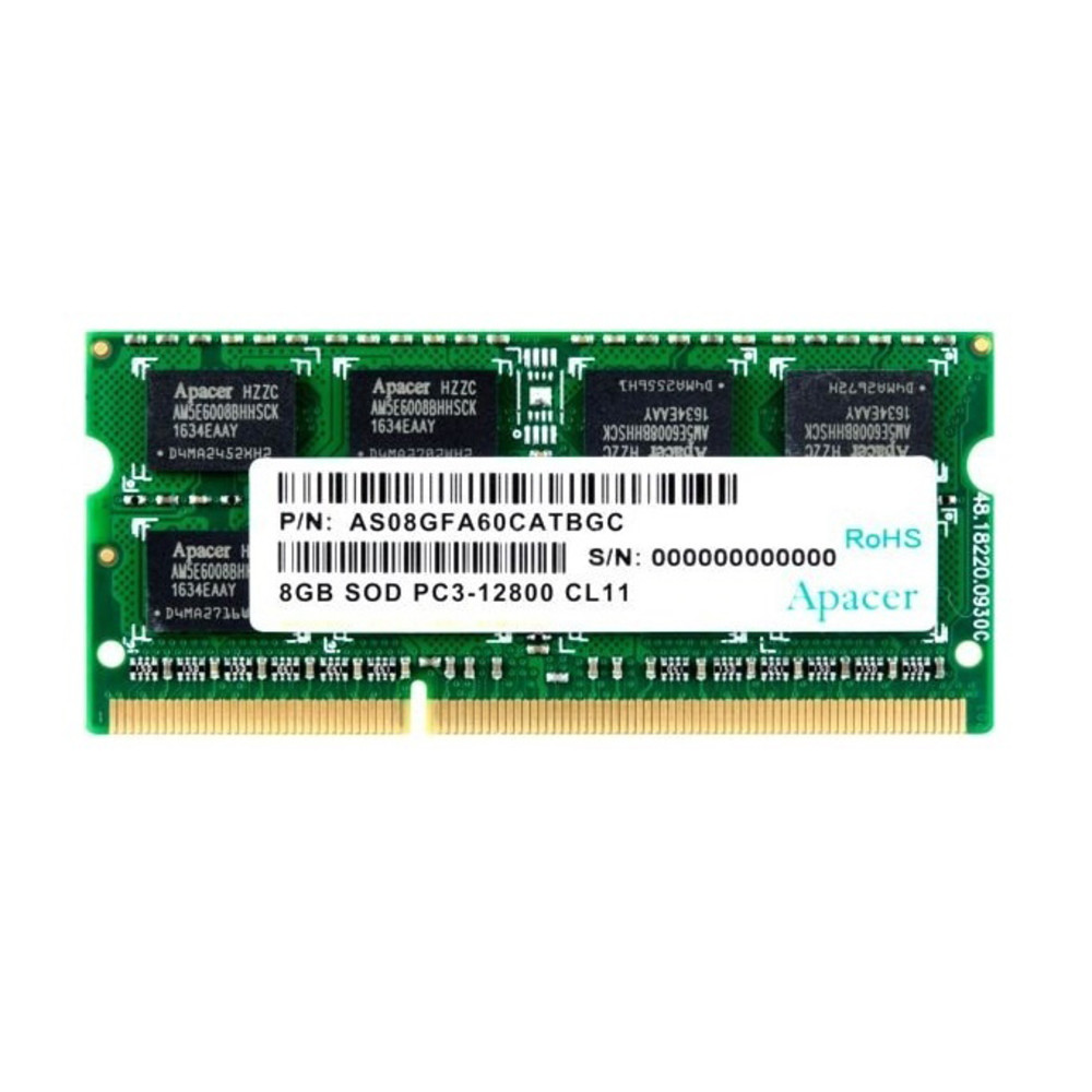 ОЗУ Apacer DS.08G2K.KAM SO-DIMM, DDR3, 8 Гб, 1600 МГц — фото товара