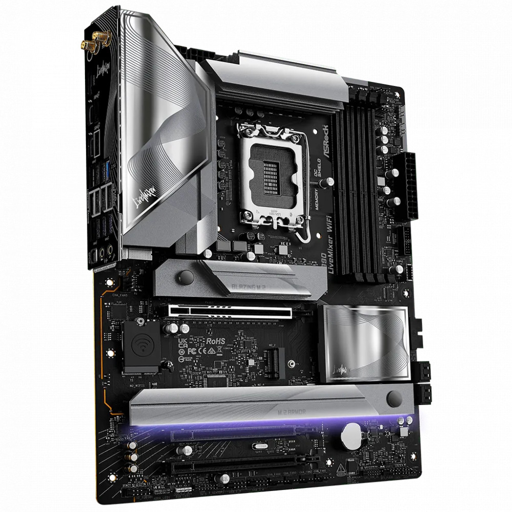 Материнская плата ASRock Z890 LIVEMIXER WIFI ATX, LGA 1851 - миниатюра 2
