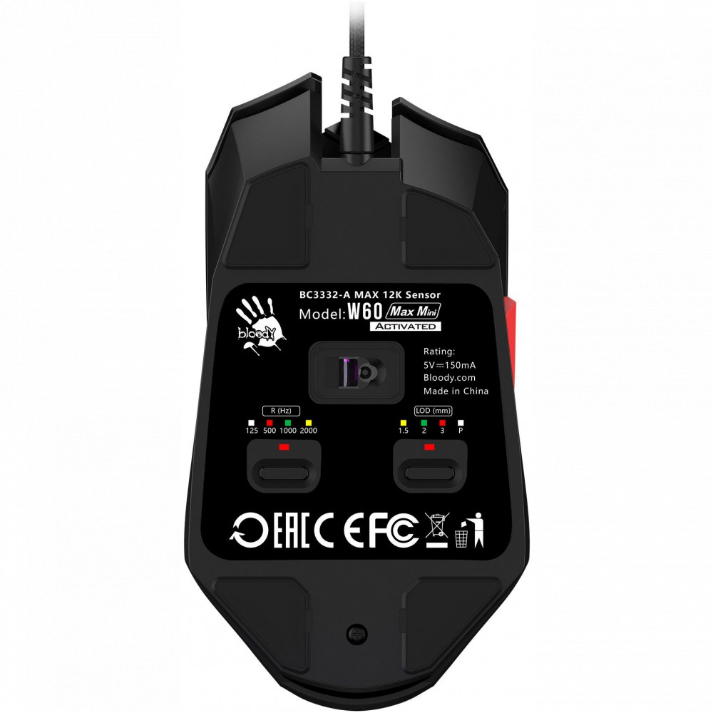 Мышь A4Tech W60 MAX MINI Игровые, Проводная - миниатюра 3
