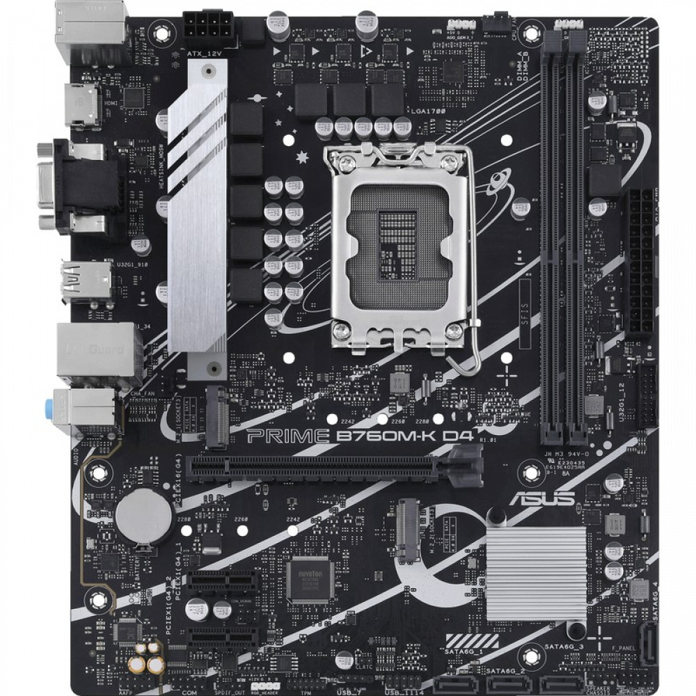 Материнская плата Asus PRIME B760M-K D4 90MB1DS0-M1EAY0 Micro-ATX, LGA 1700 - миниатюра 2