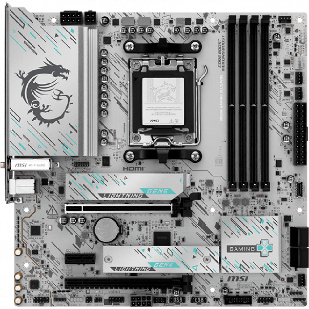 Материнская плата MSI B850M GAMING PLUS WIFI Micro-ATX, AMD AM5 — фото товара