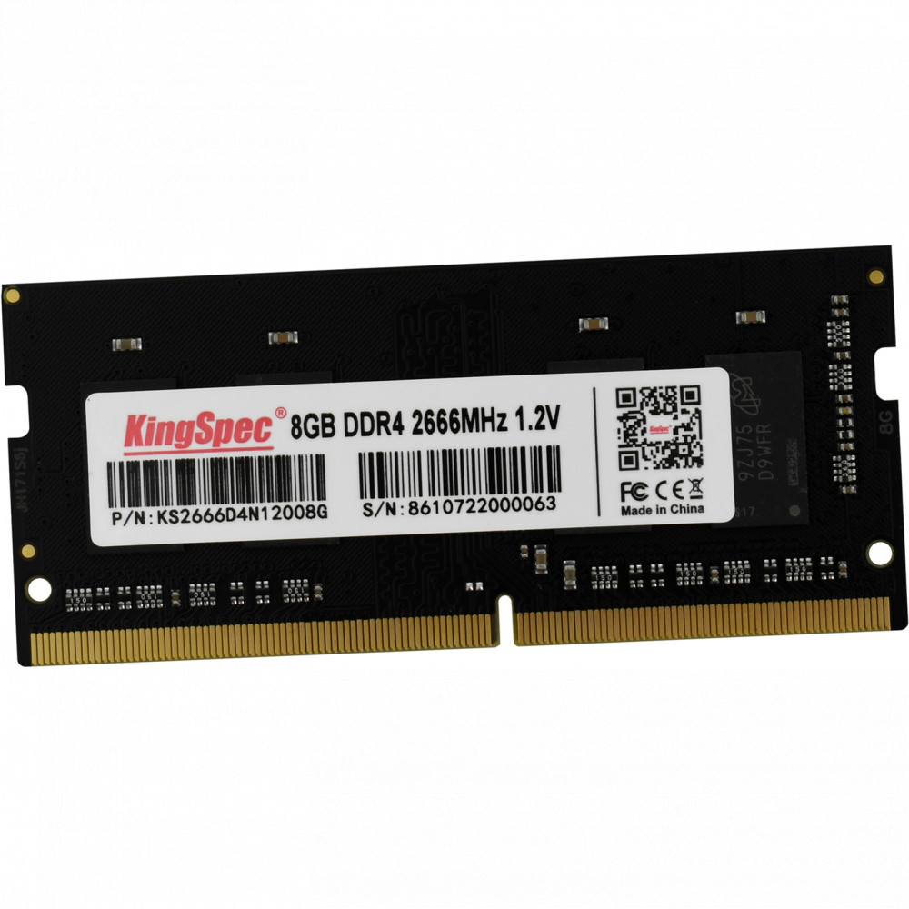 ОЗУ KingSpec 8 ГБ KS2666D4N12008G SO-DIMM, DDR4, 8 Гб, 2666 МГц — фото товара