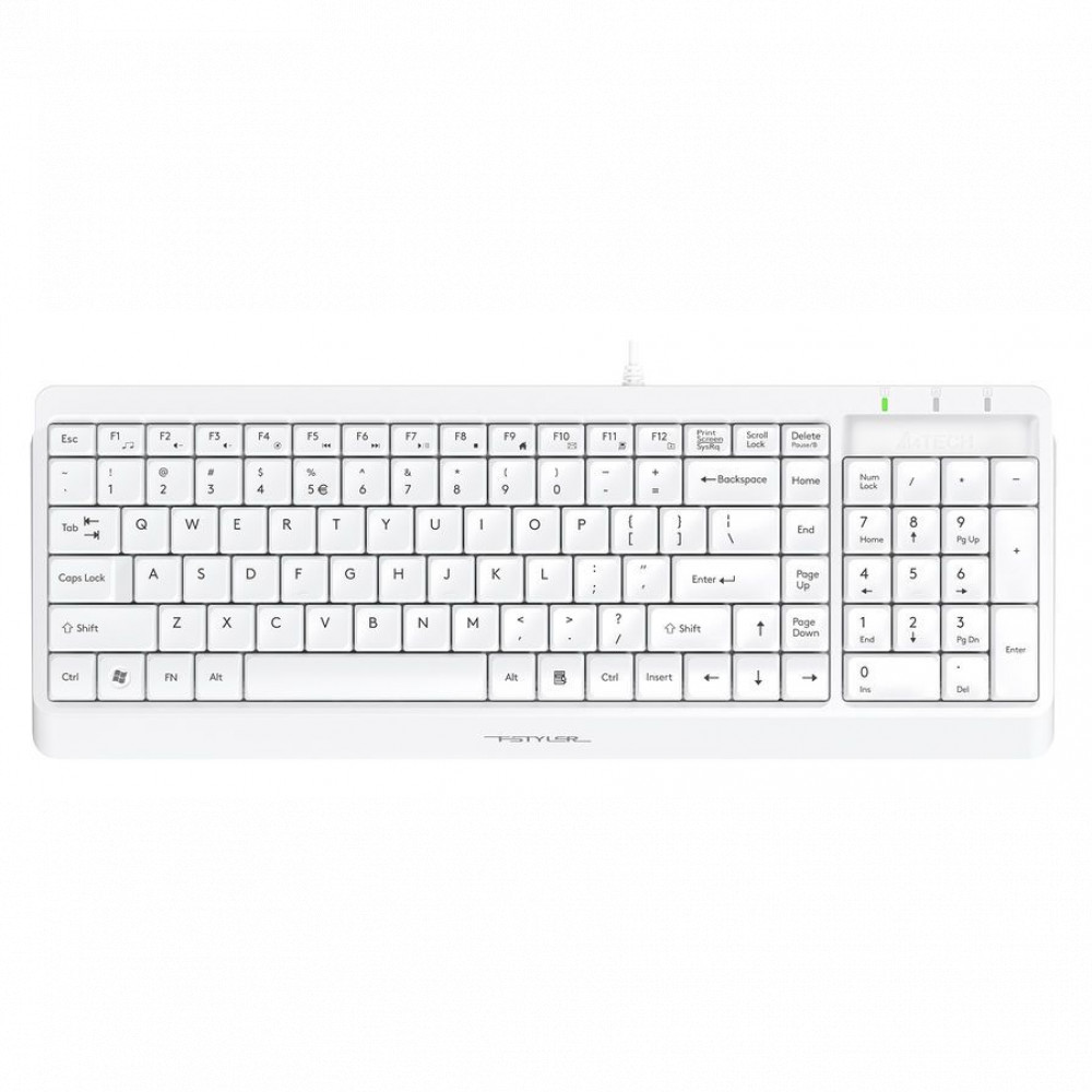 Клавиатура + мышь A4Tech Fstyler F1512 F1512 WHITE - миниатюра 6