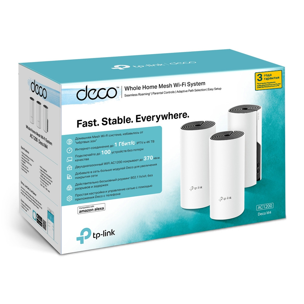 Маршрутизатор для дома TP-Link AC1200 Deco M4 (1-pack) - миниатюра 2