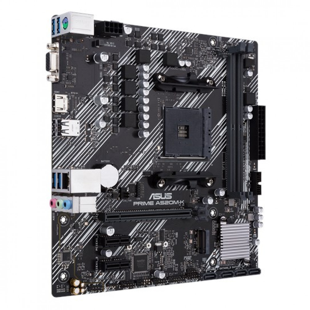 Материнская плата Asus PRIME A520M-K DDR4 Micro-ATX, AMD AM4 - миниатюра 2