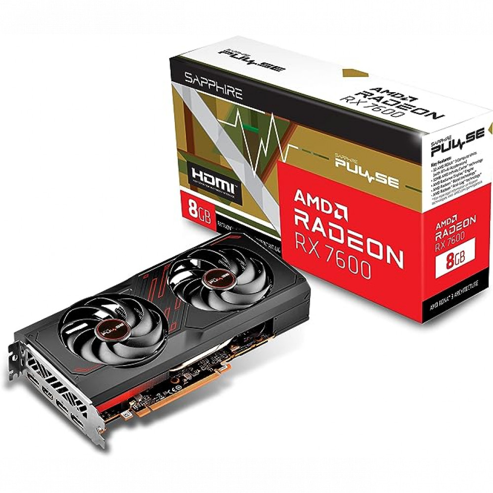 Видеокарта Sapphire RX7600 PULSE 11324-01-20G 8 ГБ — фото товара