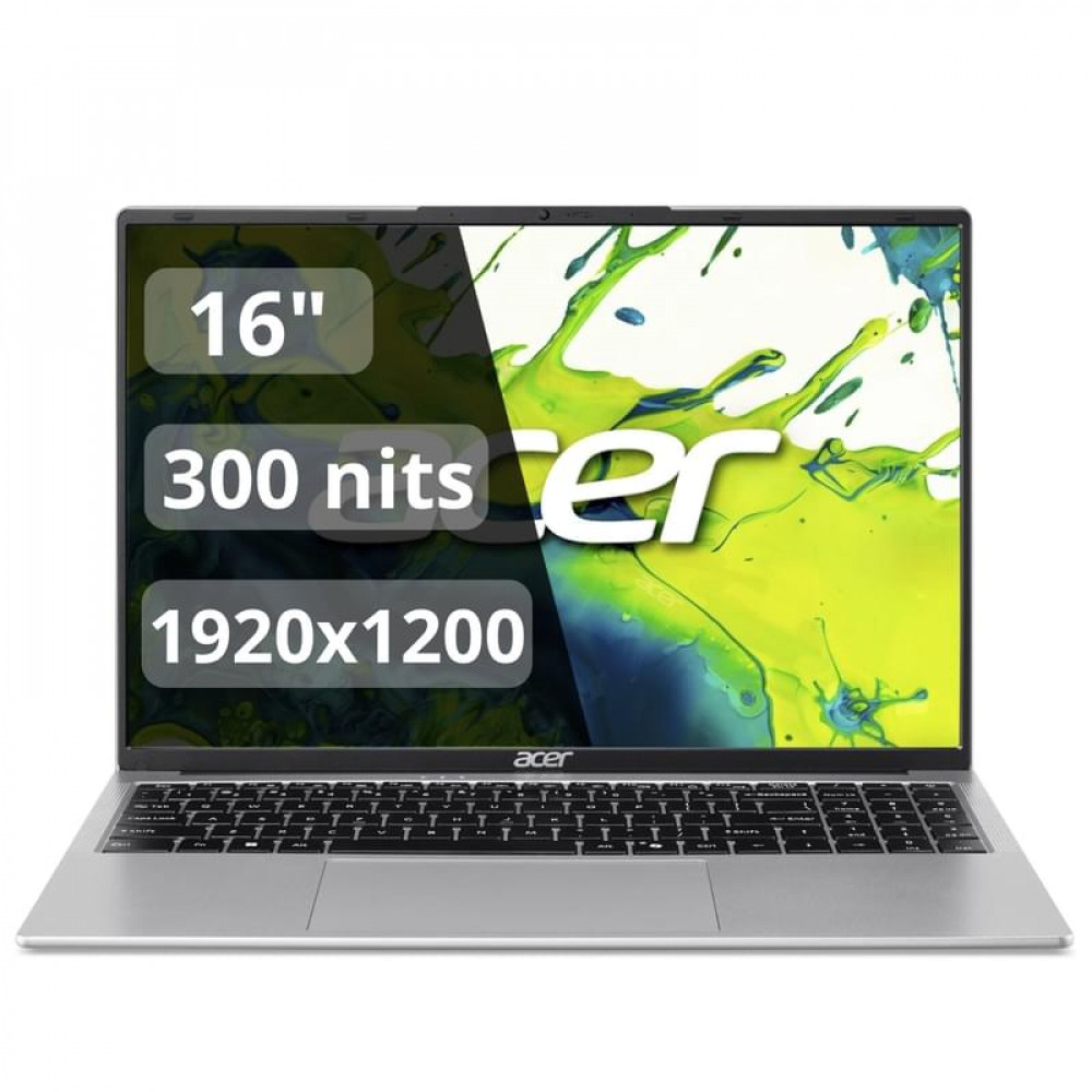 Ноутбук Acer Aspire Lite AL16-54P-35CF NX.JN0ER.001 16 ", WUXGA 1920x1200 (16:10), Intel, Core i3, 8 Гб, 256 ГБ, Intel UHD Graphics — фото товара