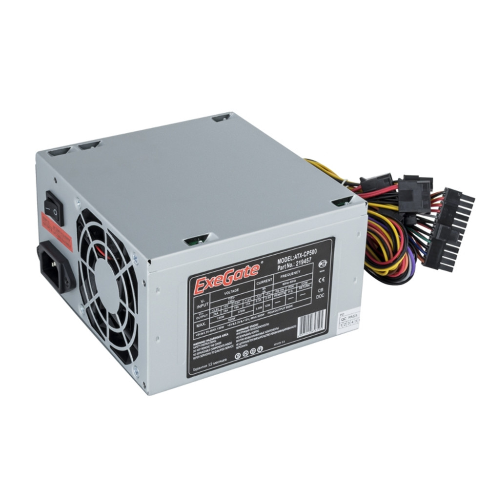 Блок питания ExeGate 500W ATX-CP500 OEM EX219457RUS 500 Вт — фото товара