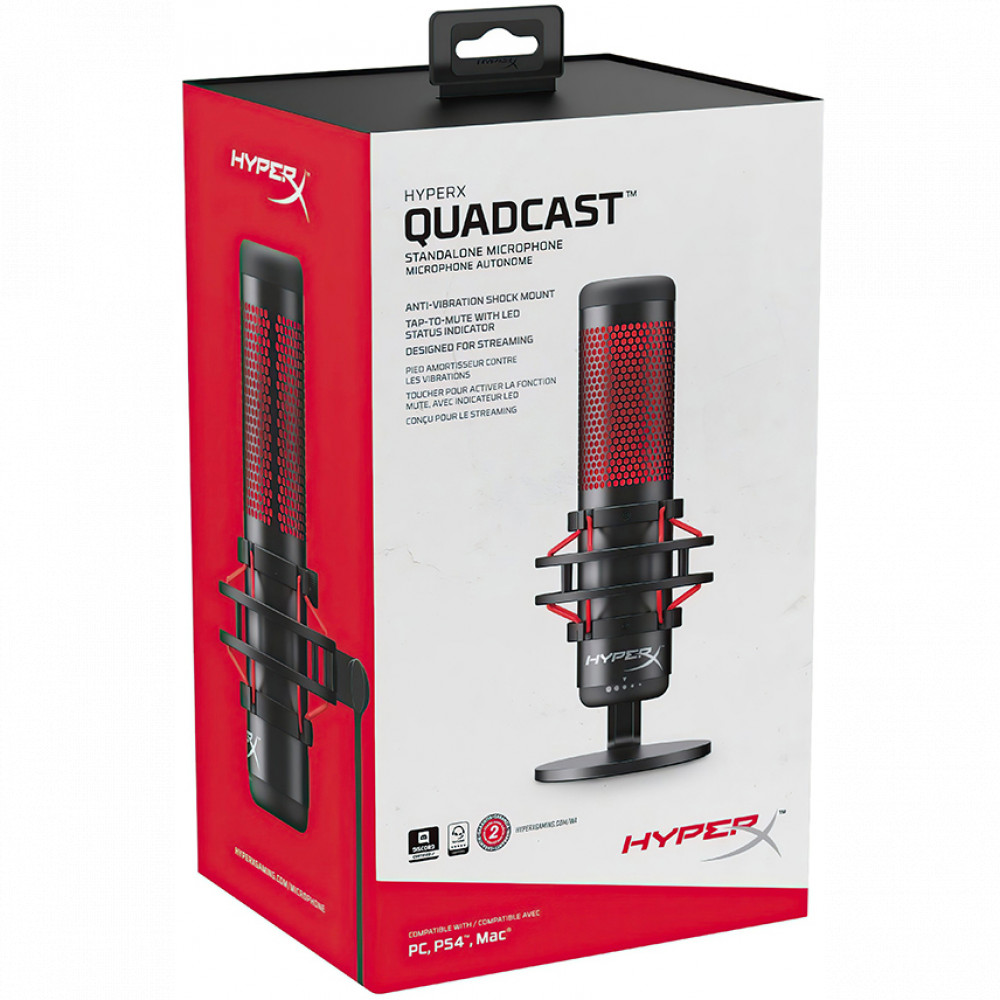Микрофон HyperX QuadCast Standalon Microphone 4P5P6AA - миниатюра 3