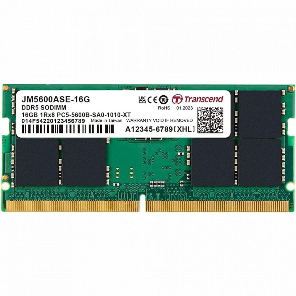 ОЗУ Transcend 16 ГБ JM5600ASE-16G SO-DIMM, DDR5, 16 Гб, 5600 МГц — фото товара