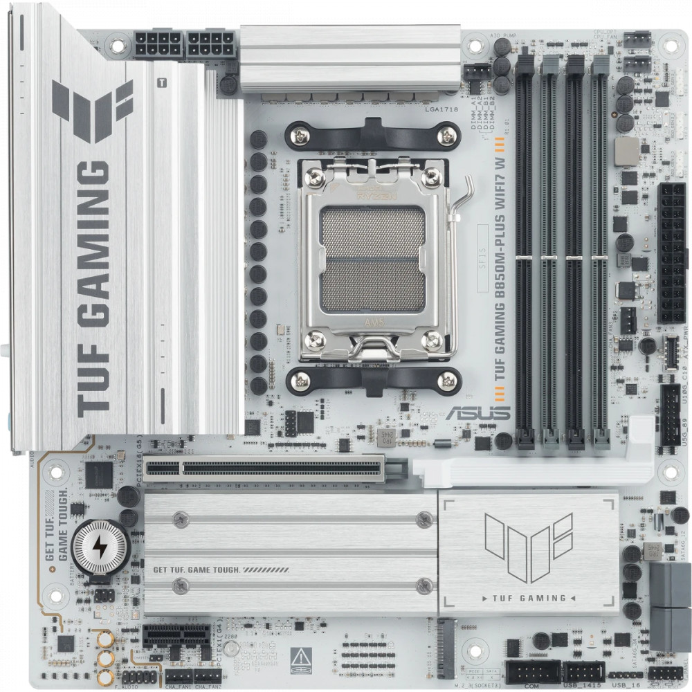 Материнская плата Asus TUF GAMING B850M-PLUS WIFI7 W 90MB1MD0-M0EAY0 Micro-ATX, AMD AM5 — фото товара
