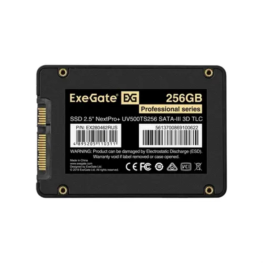 Жесткий диск ExeGate NextPro+ UV500TS256 EX280462RUS SSD (твердотельные), 256 ГБ, 2.5 дюйма, SATA - миниатюра 2