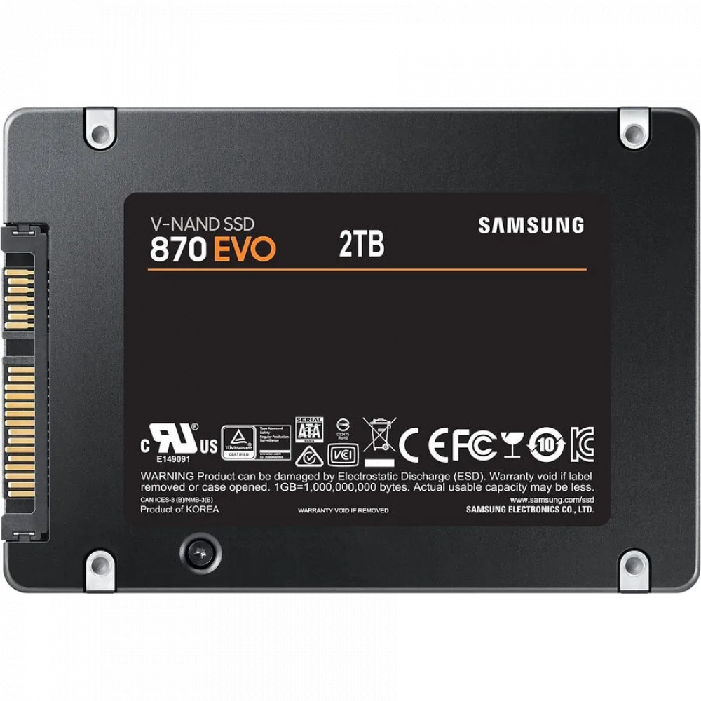 Жесткий диск Samsung 870 EVO MZ-77E2T0B/EU SSD (твердотельные), 2 ТБ, 2.5 дюйма, SATA - миниатюра 4