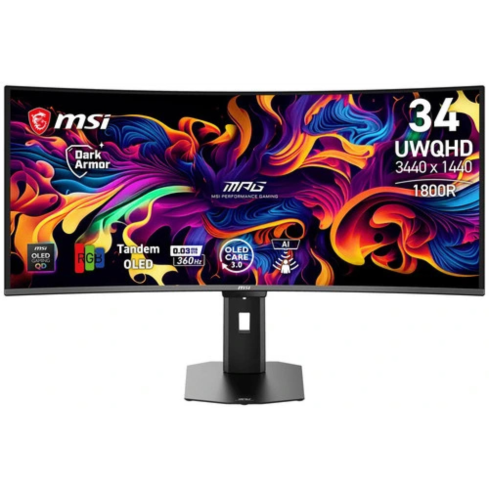 Монитор MSI MPG 341CQR X36 9S6-3DE29A-014 34 ", QD-OLED, Ultra-Wide QHD 3440x1440 (21:9), 360 Гц — фото товара