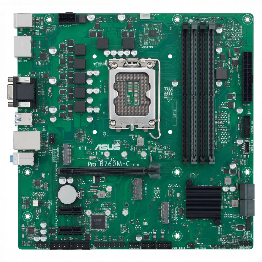 Материнская плата Asus PRO B760M-C-CSM Micro-ATX, LGA 1700 — фото товара