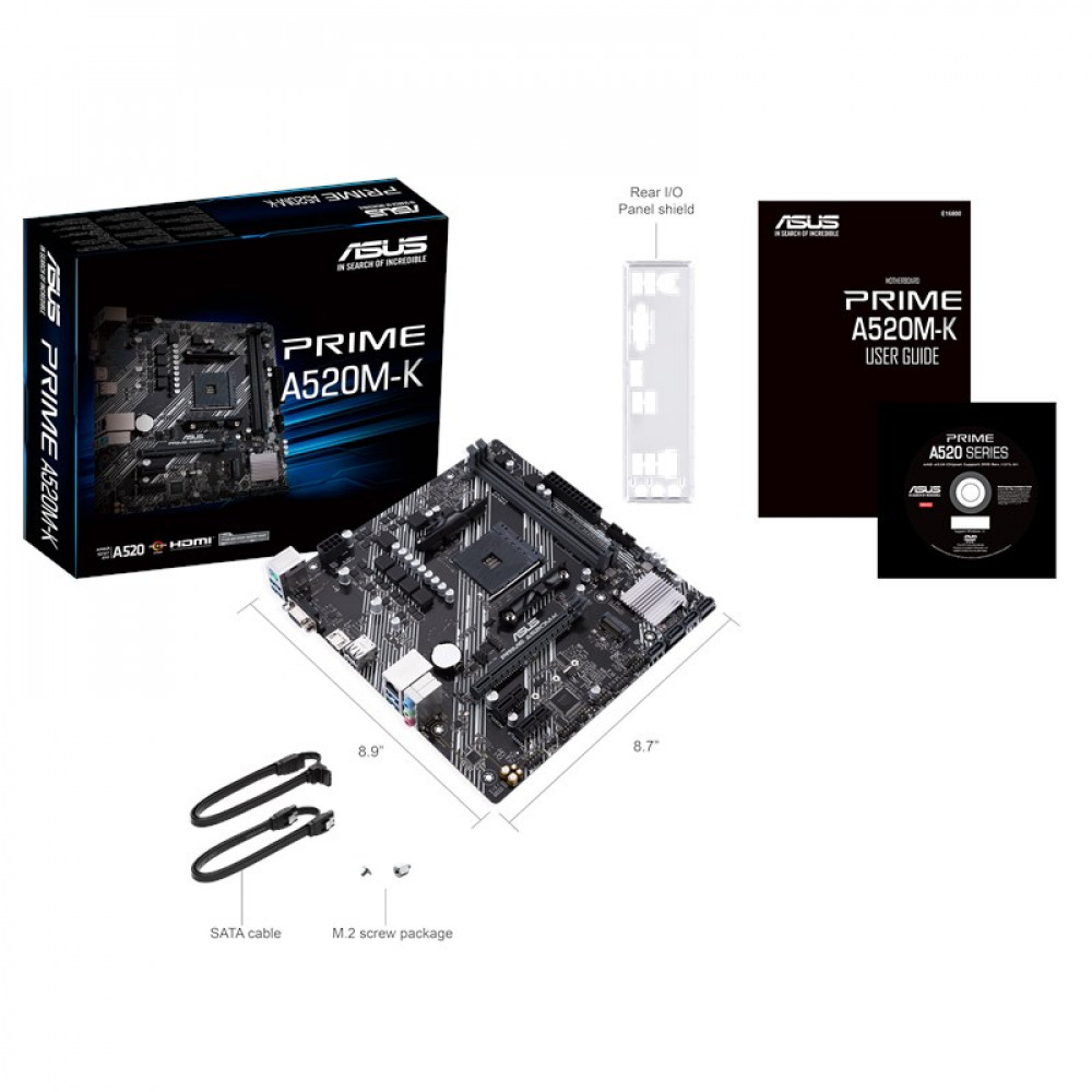 Материнская плата Asus PRIME A520M-K DDR4 Micro-ATX, AMD AM4 - миниатюра 7