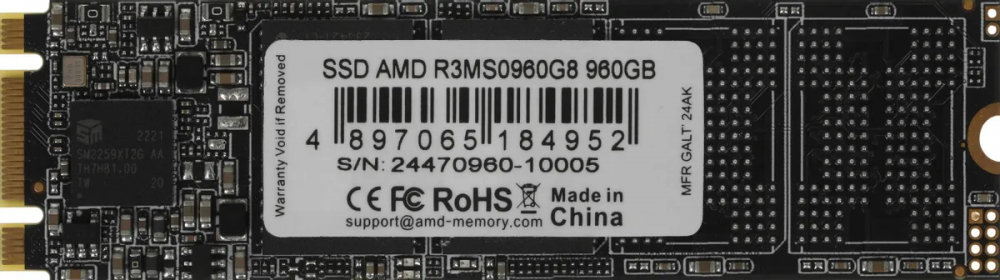 Жесткий диск AMD R3MS0960G8 SSD (твердотельные), 960 ГБ, M.2, SATA - миниатюра 3