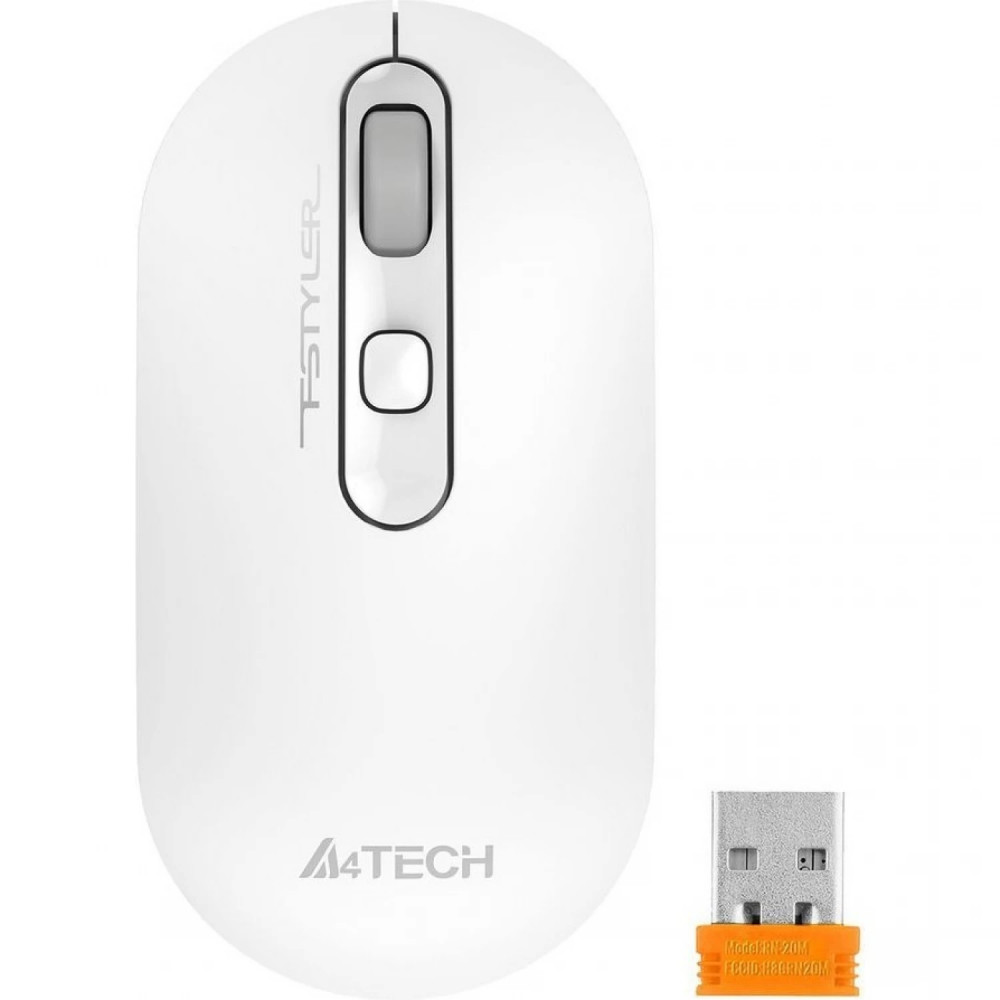 Мышь A4Tech FSTYLER FG20S WHITE FG20S USB WHITE Бюджетные, Беспроводная - миниатюра 2